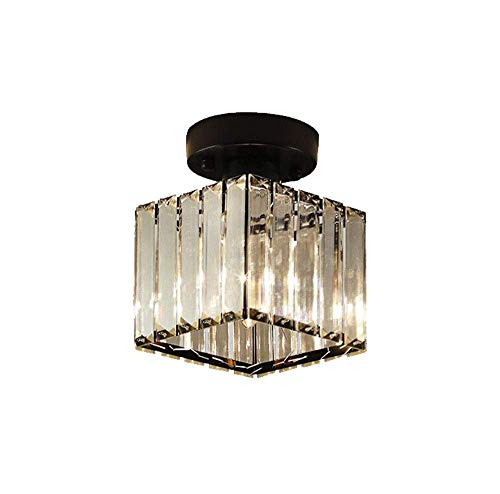 Lustre contemporain cristal dimmable plafonnier chambre et salle