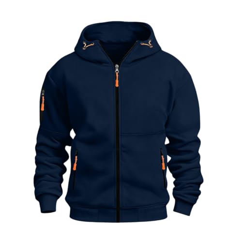 Mens Hoodies Zip Up Tactical Hoodie Fleece Hooded Sweatshirt Sweat Shirt - image 5