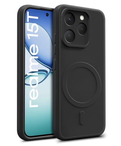 Image of WOW IMAGINE Back Case Cover for Realme 15T 5G | Realme Narzo 90 5G | Soft Matte Silicone Case| Slim Fit & Shockproof | Camera Protection Bumper Cover (Black)