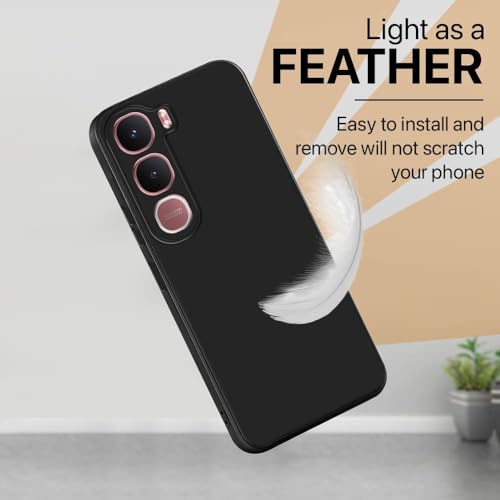 Image of Back Cover for Vivo Y31 5G | Full Camera Protection | Premium Liquid Silicon Case | Flexible Bumper Case for Vivo Y31 5G (Black)