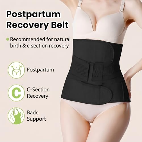 Image of Postpartum Girdle C-Section Recovery Belt Back Support Belly Wrap Belly Band Shapewear