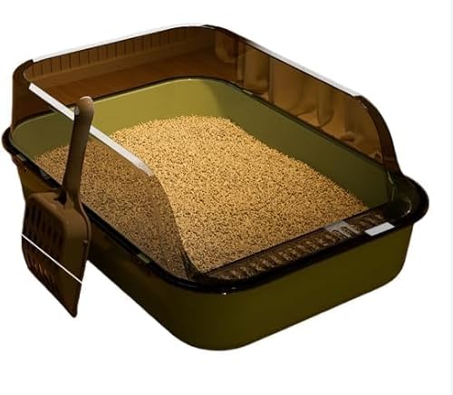 超大型猫用トイレ オープンタイプ 大きい猫 多頭飼いトイレ本体 簡単掃除 清潔 飛散防止 一体型 飛散防止 おしゃれ キャットトイレ 猫用品 Youlines (C)