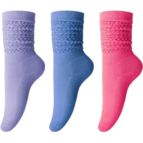 DRESHOW Extra Long Slouch Cotton Socks Cover