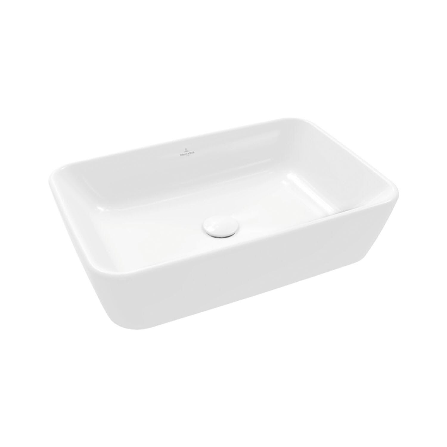 Villeroy & Boch Aufsatzwaschtisch Architectura rechteckig - modernes Aufsatzwaschbecken - Waschschale aus robusten und langlebigen Keramik, alpinweiß