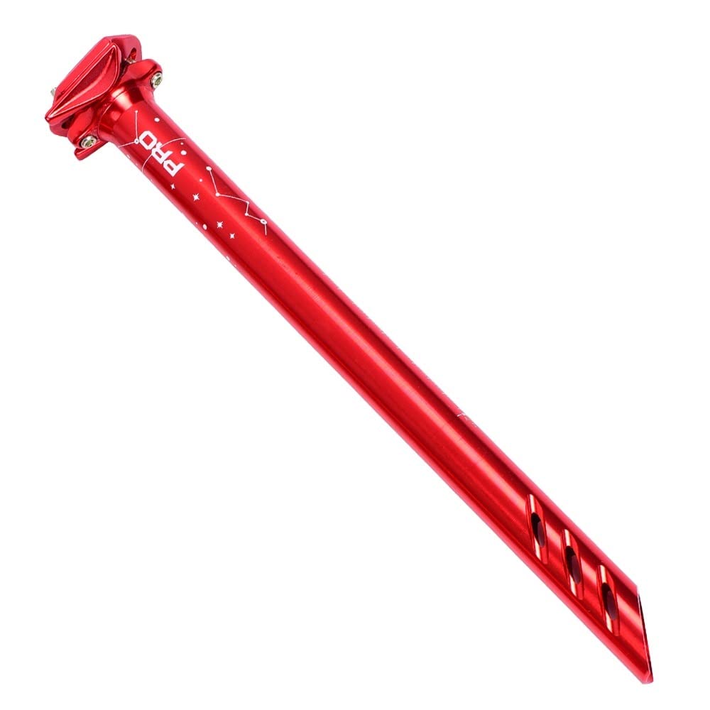 Tige De Selle Tube de siège de vélo 27.2 30.8 31.6 * 380mm de tige de selle de tige de bicyclette résistant aux chocs Cnc Alliage Montagne Road Bike Sightpost Vélo Tige De Selle Vtt(Red 27.2mm)