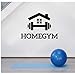 Gimnasio Casero Decoración De La Pared Calcomanías Fitness Motivación Decoración De La Sala De Deportes Pegatinas Dormitorio Arte Calcomanía Murales Fondo De Pantalla Extraíble 60X42Cm