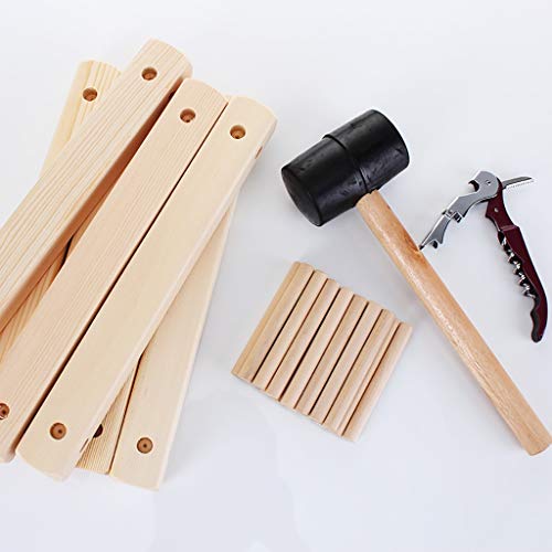 Soporte de vino de madera sólido para botellas miniatura 4