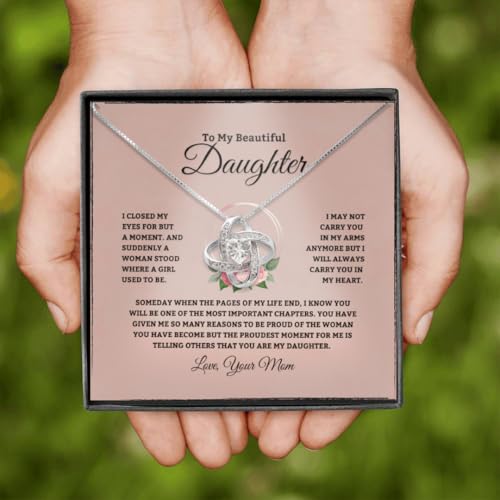 Perfect-Present-for-Daughter-from-Mom-Sterling-Silver-Heart-Pendant-with-Sentimental-Message-Card-Jewelry-Gift-for-Daughters-Birthday-Graduation-Christmas-Elegant-Ready-to-Gift-Box