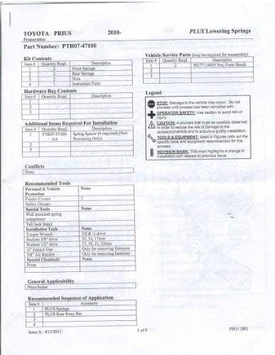Toyota Genuine Parts - TRD Prius Low Spring (PTR07-47100)