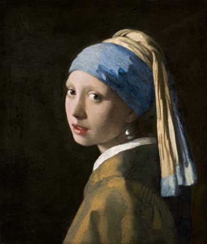 Toile la jeune fille à la perle Jan Vermeer Van Delft affiche impression d'art 60x90cm