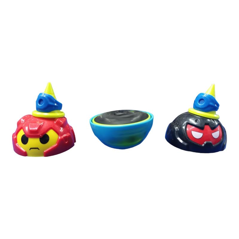 Image of Mini Battle Gyro Car Fight Together Fingerstip Rotating (Pack of 1 - Multicolor) Include: One Car, One Ring and Small Round Drip