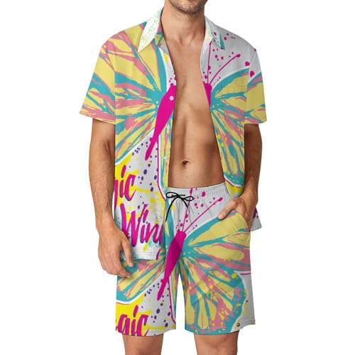 Chemise Hawaïenne Homme Ensemble Short Pantalon Plage Été 2 Pièces S