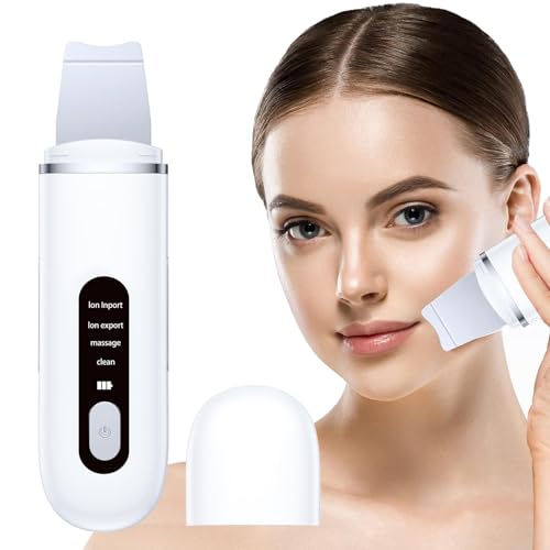 Espolvoreador de poros, Espátula facial del depurador de la piel - Espátula de piel ultrasónica portátil,Limpieza de poros faciales reutilizables, extractor de comedona, instrumento de belleza para