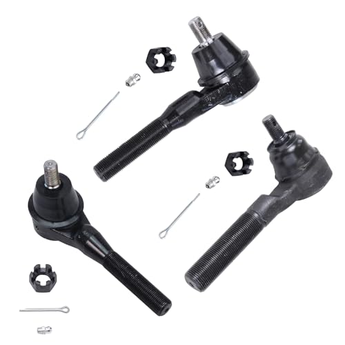 Detroit Axle - Front 3pc Tie Rods for Jeep Cherokee Comanche TJ Wrangler, 2 Outer Tie Rods 1 Right Inner Tie Rod Replacement