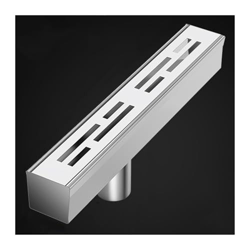 Griglia Scolo Acqua Piovana Kit di drenaggio per esterni con griglia sottile, sistema di drenaggio in acciaio inossidabile, grondaia per pavimento per patio, terrazza, giardino, marciapiede,