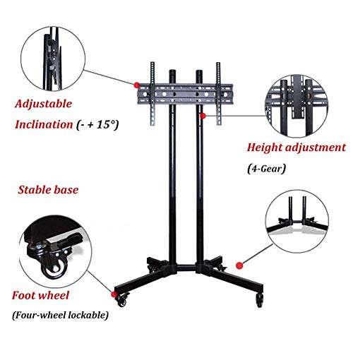 Soporte móvil ajustable para TV de 32 a 65 pulgadas miniatura 2