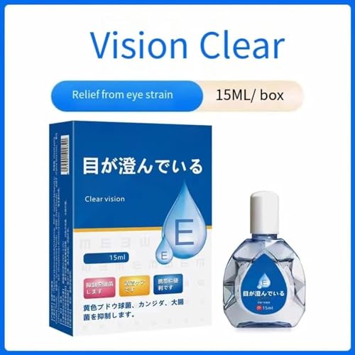 Anti-Ermüdungs-Augentropfen, japanische Augentropfen, neue Augenpflege, Aufhellungslösung aus Japan, klare Augenpflege, Astigmatismus und Kurzsichtigkeit, um Ermüdung der Augen zu lindern (3 Stück)