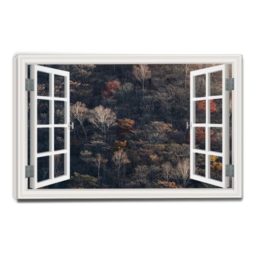 Tableau branches d'arbres mortes paysage nature toile trompe l'œil 80x120