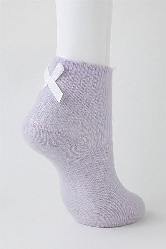 Amazon チュチュアンナ Tutuanna モヘア風バックリボン付きリブソックス12cm丈パープル 靴下 通販
