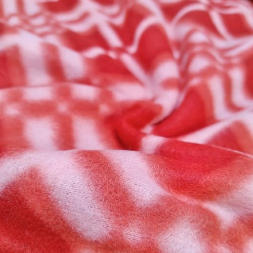 Image of Winter Super Soft Single Bed Warm Woollen Blend Fleece Duvet Cover | Blanket Cover | Quilt Cover | Razai Cover with Zipper, Woolen Fabric Size- 90 x 60 in, Color- Red, Single Bed