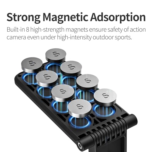Image of Magnetic Mount Stand Compatible with Insta360 x4, with 1 /4″ Screw Action Camera Accessories for Insta 360 x4 /x3 /go 3s /DJI Osmo Pocket 3 /GoPro Hero 13 /12 Quick Fixation