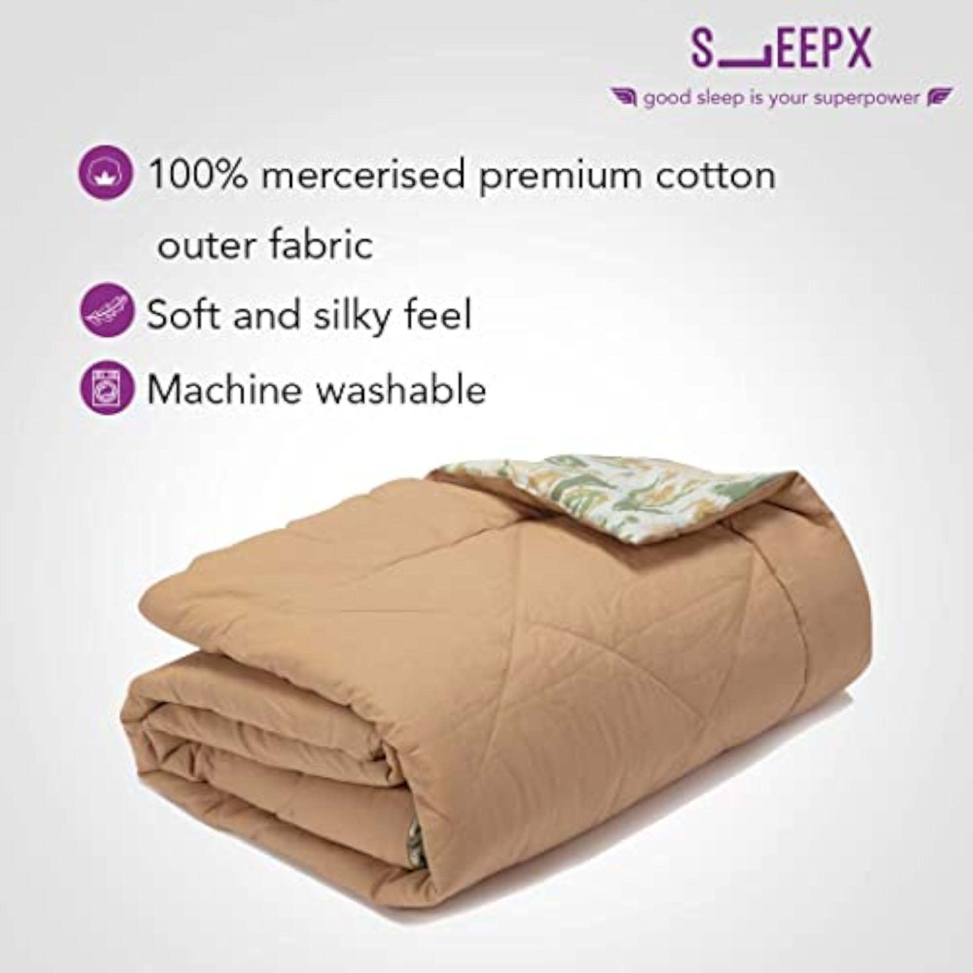 SleepX 100% Soft Mercerised Cotton Comforter