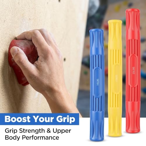 Image of Proberos 3Pack Hand Strength Trainer Bars, 31cm Power Twister Bar, Forearm Flexer Flexbar for Tennis Elbow, Golfers Elbow Pain Relief, Injury Rehab, Fitness & Travel Use