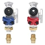 boeray Shut-Off Aluminum Emergency Glad Hands with Filter Bottom Port Plugged for 3/8' Air Tube for Tandem or Double Truck Trailer Air Lines Brake System Pack 2