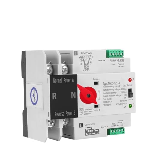 Switch di trasferimento Interruttore di trasferimento automatico a doppia alimentazione 2P 3P 4P ATS Interruttori di selezione Generatore di corrente ininterrotta 63A 100A 125A(4P,125A)