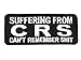 Produktbild Aufnäher mit Schriftart bestickt, Namensschild, Geschenk für Biker, lustiges Zitat, lustiges Lachen, Stickerei Emblem zum Aufbügeln von David William SUFFERING FROM CRS CAN'T REMEMBER SHIT