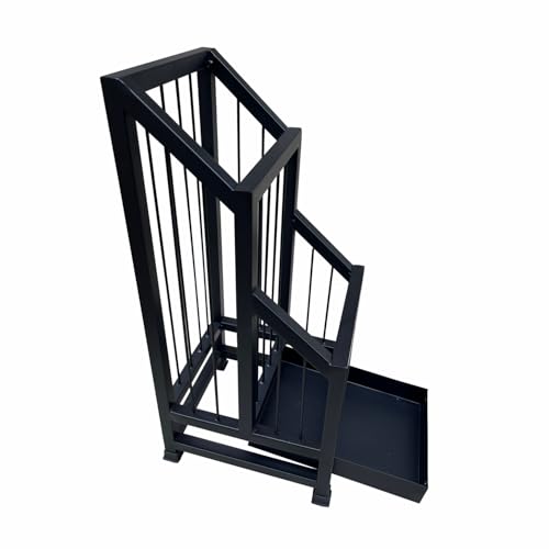 Image of ZINSO Umbrella Stand | Multipurpose Metal Black Rack | Storage Bucket for Umbrellas, Sports Equipment with Detachable Drip Tray | Easy to Clean | Made in India (No Wheels, Black)