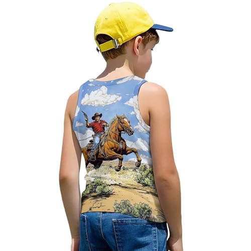 Tank Top for Boys Casual Soft Breathable Crewneck Athletic Tank Tops Kids Summer Workout Sleeveless Shirt3