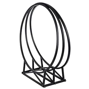 3ft ijzeren brandhoutrek Openhaardgereedschap, huishoudelijk buiten decoratief rond brandhoutrek, brandhout stapelbaar…