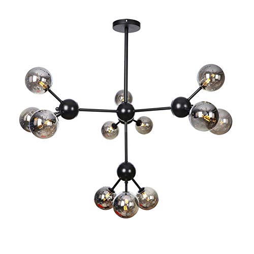 Lámpara de techo Sputnik ámbar con diseño industrial elegante