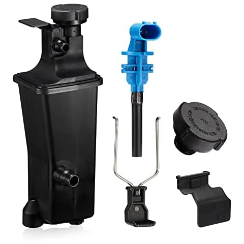 BDFHYK Engine Coolant Overflow Recovery Reservoir Tank with Sensor & Cap, compotible for BMW E46 320i 323i 323Ci 325i 325Ci 325xi 328i 328Ci 330i 330Ci 330xi 1999-2006 Cover