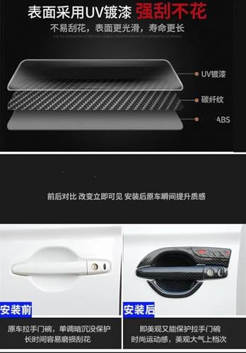 Cubierta cromada de manija de puerta para Mitsubishi Outlander 2