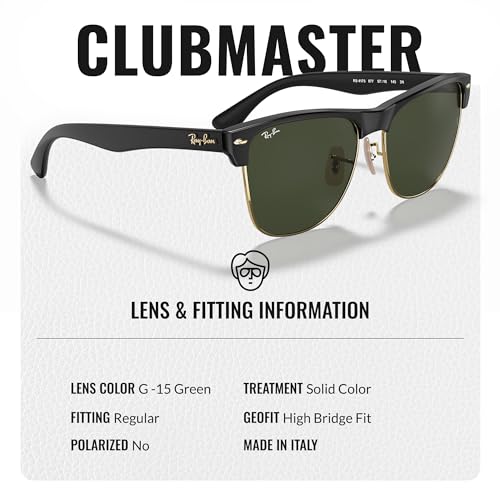 Ray-Ban RB4175 CLUBMASTER OVERSIZED Square Shaped Sunglasses for Men & Women with Official RAYBAN Eyewear Kit4