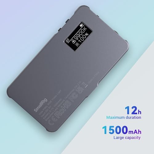 SMALLRIG P96L RGB Video Light by SmallRig, Portable Metal LED Camera Light, 2500-8000K, 21 Effects, CRI 96+, OLED Display, Photo and Video Lighting, Long Battery Life, Fits Phone and Camera - 3489B SMALLRIG P96L RGB Video Light by SmallRig, Portable Metal LED Camera Light, 2500-8000K, 21 Effects, CRI 96+, OLED Display, Photo and Video Lighting, Long Battery Life, Fits Phone and Camera - 3489B