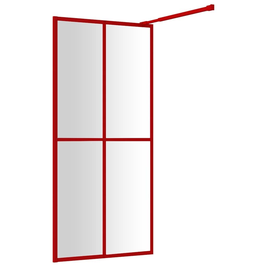 Mangloder - Parete doccia a pavimento, in vetro trasparente ESG, 100 x 195 cm, resistente agli spruzzi, regolabile, facile da pulire, include profilo, asta di supporto, istruzioni di montaggio (lingua