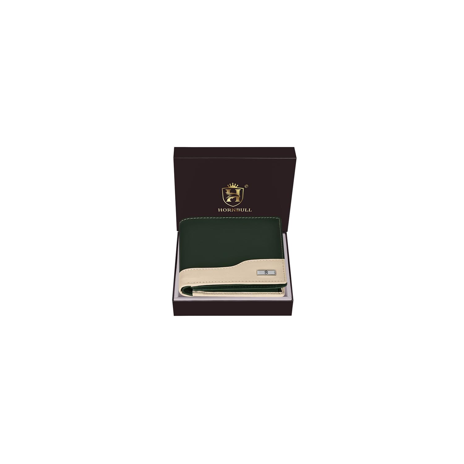 HORNBULL Buttler Bottle Green Leather Wallet for Men | Wallets Men with RFID Blocking | Mens Wallet