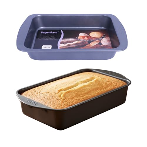 Non-Stick Rectangle Baking Pan 27x20cm Perfect Cake Tray for Baking Brownies Bread & Desserts