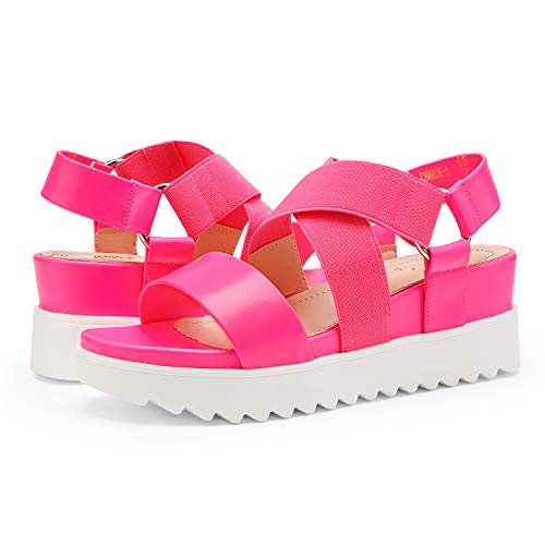 Image of DREAM PAIRS Women's Open Toe Ankle Strap Platform Wedge Sandals