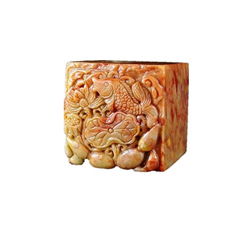 Jade Chinese seal 33*33*78 mm stone stamp chisel carving Carve Name