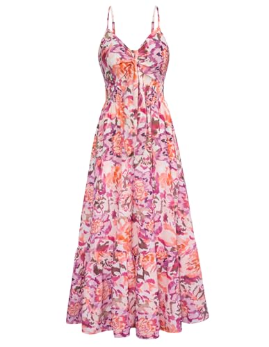 Image of GRACE KARIN Womens Summer Floral Maxi Dresses 2026 Long Flowy Boho Dress Beach Vacation Sundresses Casual Clothes with Pocket