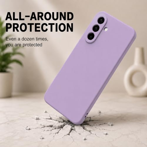 Image of Back Cover Compatible with Samsung Galaxy A37 5G | Full Camera Protection | Premium Liquid Silicon Case | Flexible Bumper Case for Samsung Galaxy A37 5G (Purple)