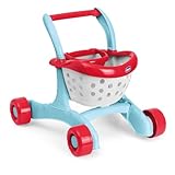 Chicco Lauflernwagen 2in1, Robust mit Rädern, Erste Schritte für Kinder, Rollenspiel Einkauf und Formen, mit Puppensitz, Kreatives Spiel, Inklusive 3 Früchte, Lauflernspielzeug, 9 24 Monate