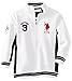 U.S. Polo Association Boy's Fleece Mock Neck Jacket with Striped Ribbing