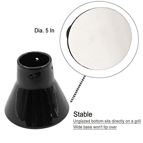 Ceramic Chicken Roaster Rack, Beer Can Chicken Stand Vertical Poultry Chicken Cooking Bbq Accessories, Non-Stick Ceramic Barbecue Tool For Grilling Like Bge Kamado Grill,Ovens,Smokers (Large+Small) #TOP4