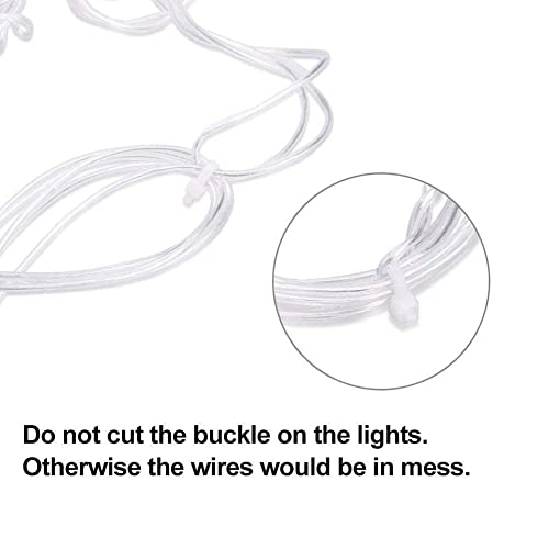 Image of 12 Diya 138 LED Curtain String Lights Window Curtain Lights with 8 Flashing Modes Decoration for Christmas, Wedding, Party, Home, Patio Lawn Multicolor (138 LED-Star)