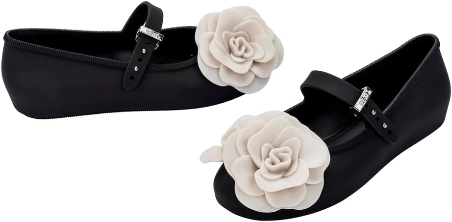mini melissa Soft Ballerina Petals Flats with Strap for Girls